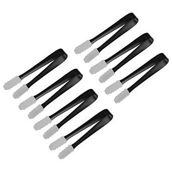 Serving Tongs, 7 pc 5.3Inch Ice Tongs with Silicone Head, Tiny Tongs for Sugar, Desserts