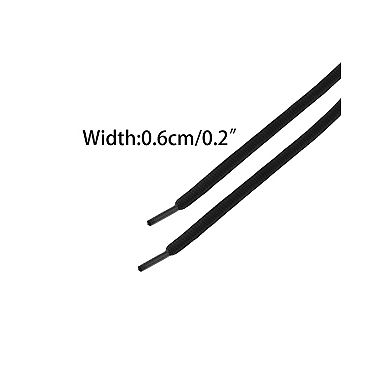 2 Pair Oval Shoelace 7 Colors Half Round Athletic Sneaker Shoe Laces 0.2" Width 100cm/39.37"