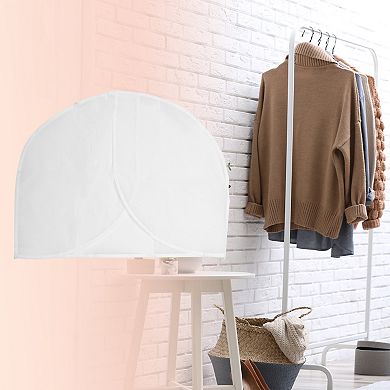 Dustproof Garment Bag Zipper Clothing Dust Cover 17.72"x23.62" Clear 5 Pcs