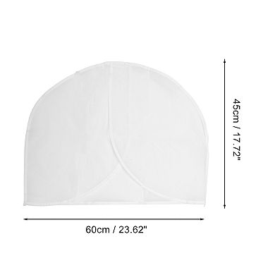 Dustproof Garment Bag Zipper Clothing Dust Cover 17.72"x23.62" Clear 5 Pcs