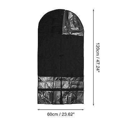 Dustproof Garment Bag Zipper Clothing Dust Cover 47.24"x23.62" 1 Pc