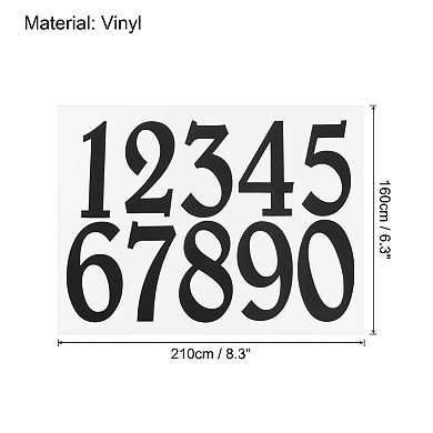 Reflective Mailbox Numbers Sticker 8.3 Inch Height 0 - 9 Vinyl Self-Adhesive Door Sticker
