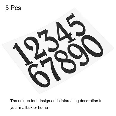 Reflective Mailbox Numbers Sticker 8.3 Inch Height 0 - 9 Vinyl Self-Adhesive Door Sticker