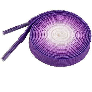 1 Pair Colorful Gradient Flat Shoelaces Shoestring Shoe Laces for Sneakers, 37.40" Length