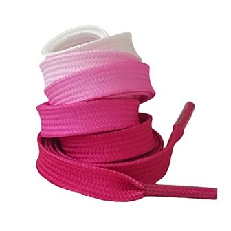 1 Pair Colorful Gradient Flat Shoelaces Shoestring Shoe Laces for Sneakers, 37.40" Length