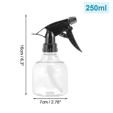 Hair Spray Bottles Hand Pressure Type for Hair 250ml Black Clear 1 Pc
