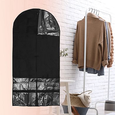Dustproof Garment Bag Zipper Clothing Dust Cover 55.12"x23.62" 1 Pc
