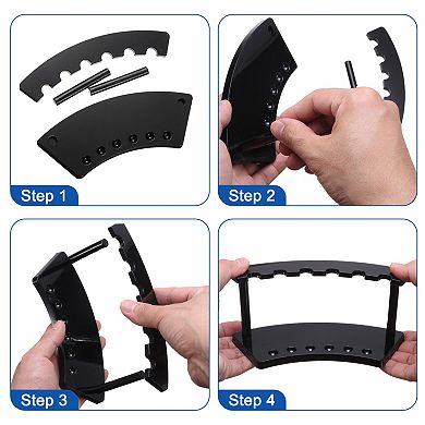 Plastic Pen Holder, 6-Slot Acrylic Pen Display Stand for Office Home Store