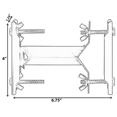 Outdoor Metal Patio Umbrella Clamp for Fence Post, Railing, Bleachers, or Benches, 3 Pack