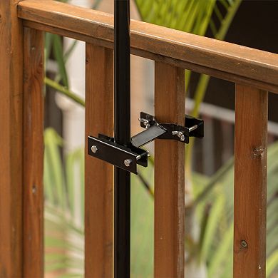 Outdoor Metal Patio Umbrella Clamp for Fence Post, Railing, Bleachers, or Benches, 3 Pack