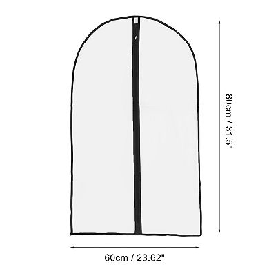Dustproof Garment Bag Zipper Clothing Dust Cover 31.5"x23.62" 5 Pcs