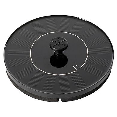 Outdoor Garden Bird Bath and Solar Powered Round Pond Fountain with Planter Bowl, Copper