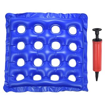 Inflatable Seat Cushion, Portable Chair Cushion Breathable Backrest Air Seat Pad
