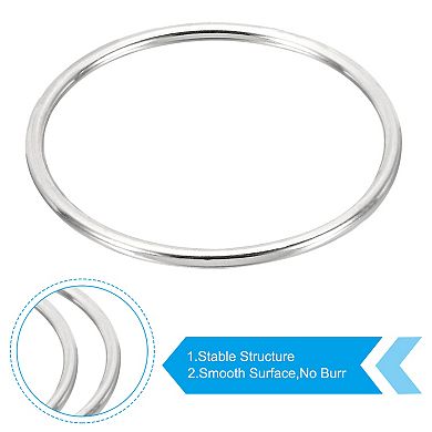 2" Dream Catcher Rings, 6 Pcs Metal Macrame Wreath Floral Round Ring Hoop