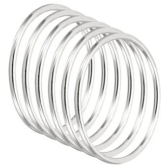 2" Dream Catcher Rings, 6 pc Metal Macrame Wreath Floral Round Ring Hoop