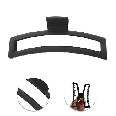 Frosted Rectangle Hair Clips for Home Black 1 Pc
