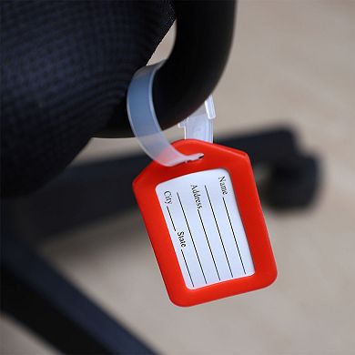 Plastic Suitcase Bag ID Name Label Luggage Holder Tag 10 Pcs