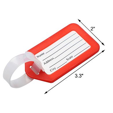 Plastic Suitcase Bag ID Name Label Luggage Holder Tag 10 Pcs