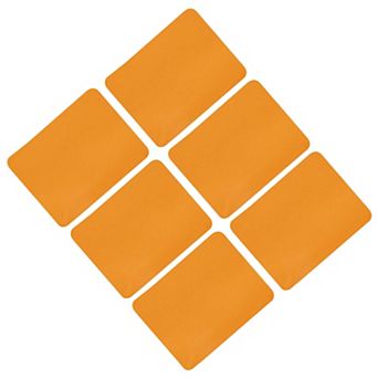 6 pc Ironing Patches Fabric Repair Patches Ironing Mending Fabric Tangerine 4.9"x3.7"