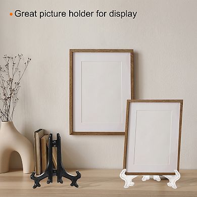 5 Pcs 8 Inch Black Acrylic Easel Display Stands, Baseball Card Stand Easels Stand