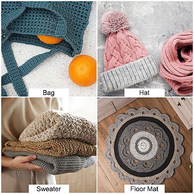 Cotton Blend Yarn, 5 Pack of 50g/1.76oz Soft Crochet Craft Yarns for Knitting and Crocheting