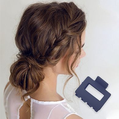 Small Rectangle Frosted Hair Clips for Home 1 Pc