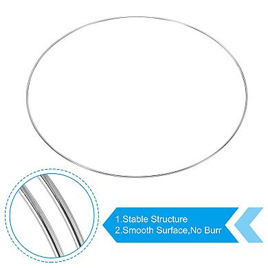 12" Dream Catcher Rings, 10 Pcs Metal Macrame Wreath Floral Round Ring Hoop Silver Tone