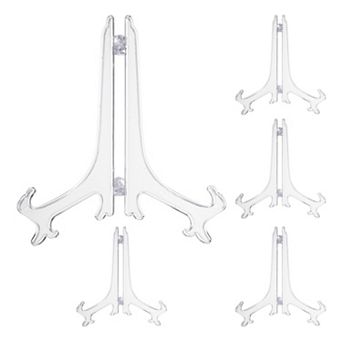 5 pc 9 Inch Transparent Acrylic Easel Display Stands, Baseball Card Stand Easels Stand Display Stand