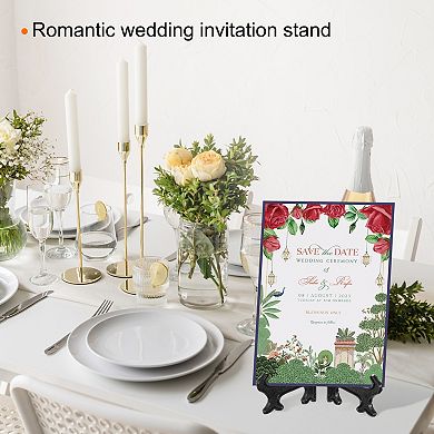 5Pcs 9 Inch Transparent Acrylic Easel Display Stands, Baseball Card Stand Easels Stand Display Stand