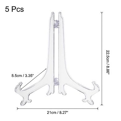 5Pcs 9 Inch Transparent Acrylic Easel Display Stands, Baseball Card Stand Easels Stand Display Stand