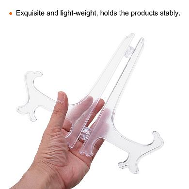 5Pcs 9 Inch Transparent Acrylic Easel Display Stands, Baseball Card Stand Easels Stand Display Stand