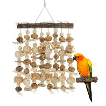Bird Parrot Toy, Wooden Chewing Tearing Toy, Bird Toys, Bird Cage Accessories, Parrot Cage Bite Toy
