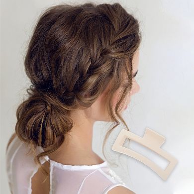Fashion Rectangle Frosted Hair Clips for Home 1 Pc