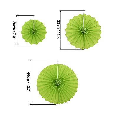 Hanging Paper Fans Set Round Pattern Paper Garlands Decoration for Party Birthday Graduation