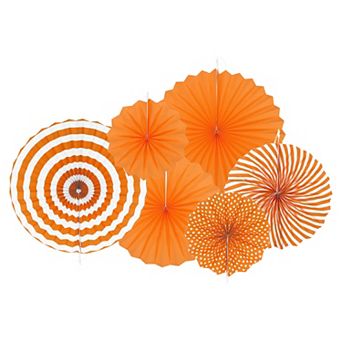 Hanging Paper Fans Set Round Pattern Paper Garlands Decoration for Party Birthday Graduation