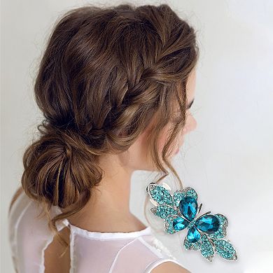 Gradient Butterfly French Barrette Hair Clips for Home 1 Pc