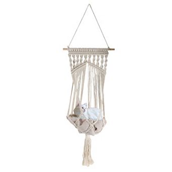 Pet Hammock, Handwoven Cat Swing, Hanging Cat Bed, Hang on Wall Bed 1 pc