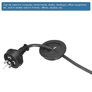 4 Pack Cable Cord Grommet, 1-1/4 Inch Desk Grommet Flexible Rubber Grommets, Black