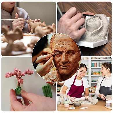 10 Pcs Silicone Clay Sculpting Tool Clay Sculpting Shaper Flexible Rubber Tip Pottery Clay Pen