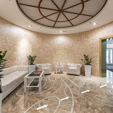 8"x2" Arrow Sticker, 30 Pack Removable Self Adhesive Arrow Sign Floor Decal Wall Marking