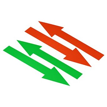 8"x2" Arrow Sticker, 30 Pack Removable Self Adhesive Arrow Sign Floor Decal Wall Marking