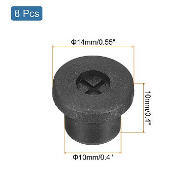 8 Pcs Cable Cord Grommet, Desk Grommet Flexible Rubber Grommets Wire Hole Cover Pass Through