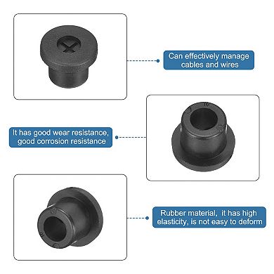 8 Pcs Cable Cord Grommet, Desk Grommet Flexible Rubber Grommets Wire Hole Cover Pass Through