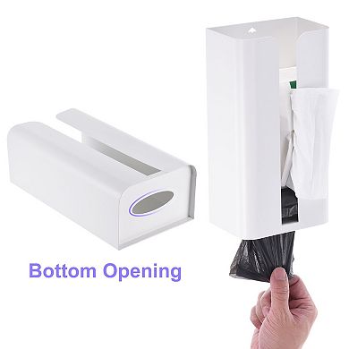 Tissue Holder With Magnetic Bottom, Tissue Box Wall Mounted Tissue Dispenser Holder