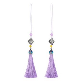 Pendants with Tassels, Purple Classic Bells Tassel Pendant 2 pc 7.48" DIY Craft Home Decoration