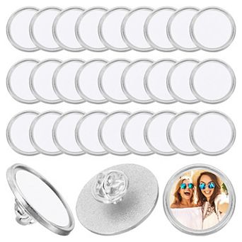 Sublimation Blank Button, 30 pc 0.98 Inch Aluminum DIY Sublimation Pins Round for DIY