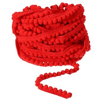 10 Yards Pom Pom Ball Fringe Trim, Ribbon Sewing Accessory DIY Crafts for Home Curtain Clothes
