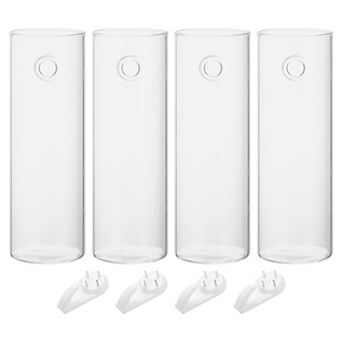 Wall Vases, 4 pc Planters Hanging Glass Cylinder Terrariums Propagation Station for Home Decor