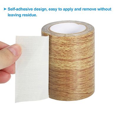Wood Grain Repair Tape 4"x30', Self Adhesive Realistic Textured Repair Tape Patch 2 Pcs
