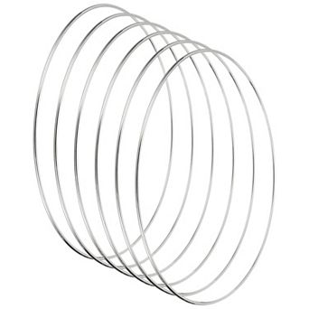 7.9" Dream Catcher Rings, 6 pc Metal Macrame Wreath Floral Round Ring Hoop